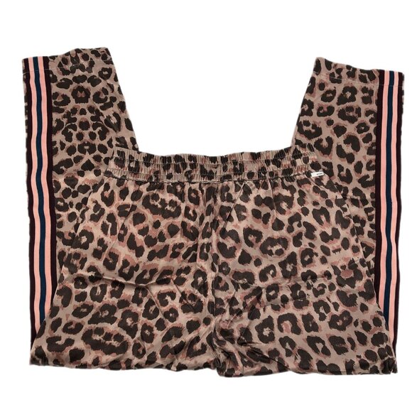 MOTHER Brown Animal Print Track Pants | Comfort & Style - Picture 5 of 6